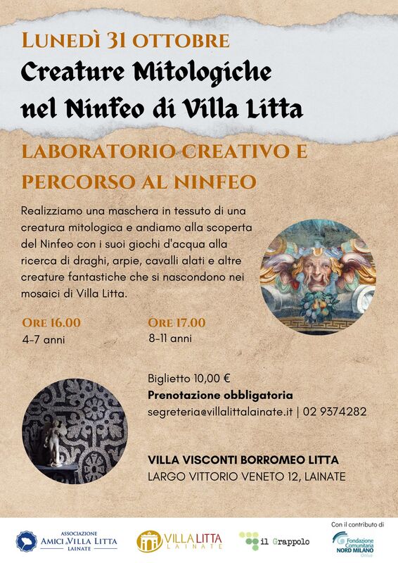 Laboratorio Creature mitologiche nel Ninfeo di Villa Litta